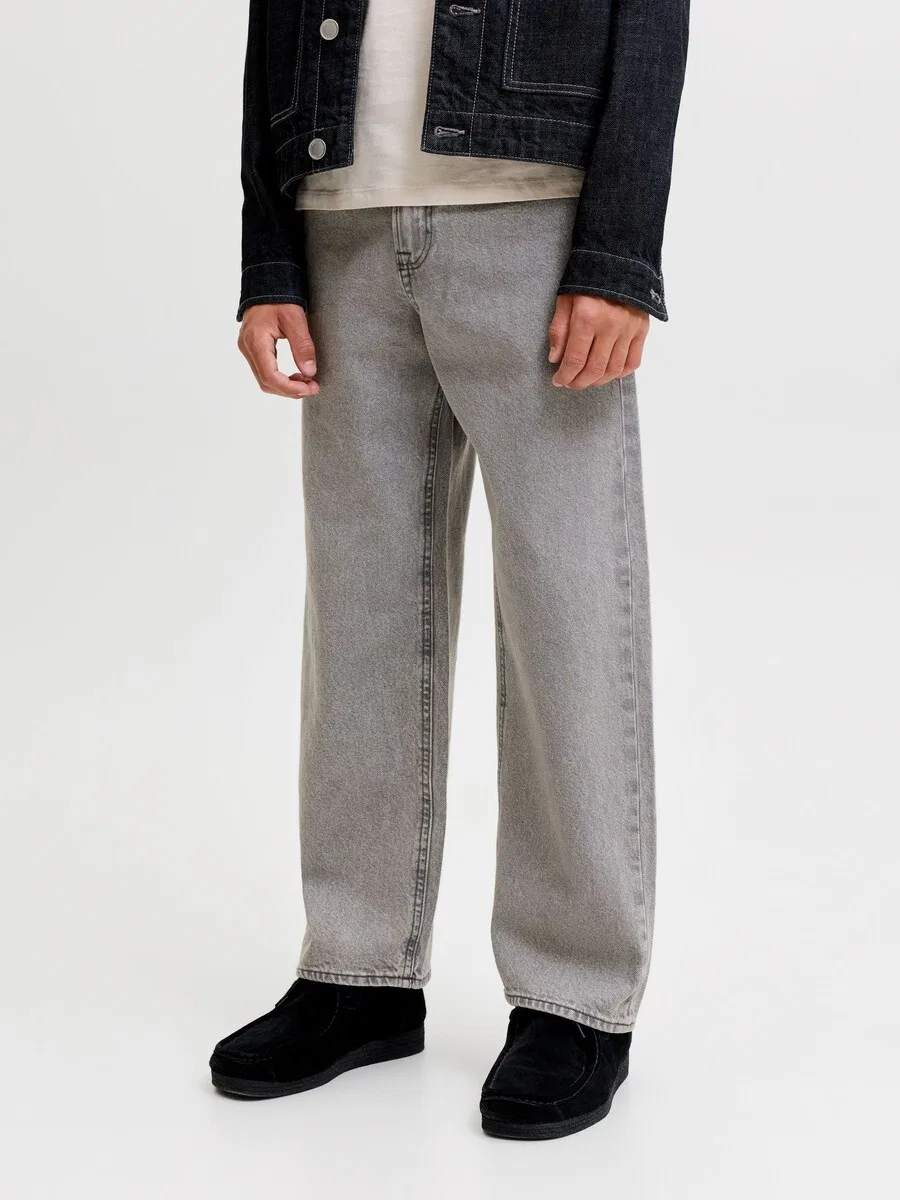 Детские джинсы Jack & Jones Junior Baggy Jeans 'JJIAlex' серого цвета — фото 2
