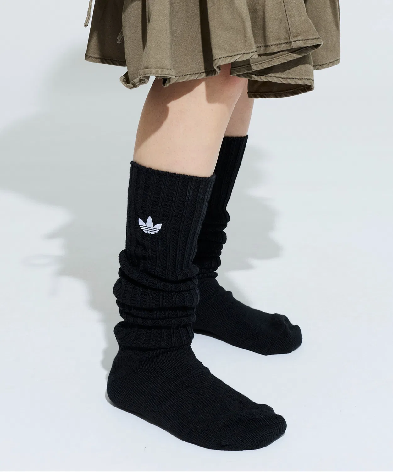 Носки-слипоны с принтом Trefoil Adidas, Черный