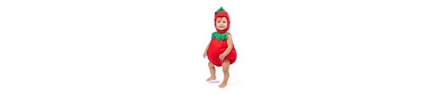 Детский костюм клубники из двух предметов, с капюшоном Dress Up America, Red Combo — фото 3