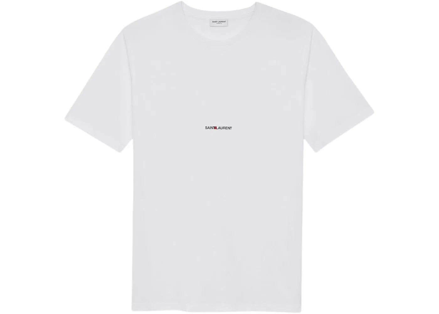 Мужская футболка с принтом Logo Rive Gauche Saint Laurent, White/Black