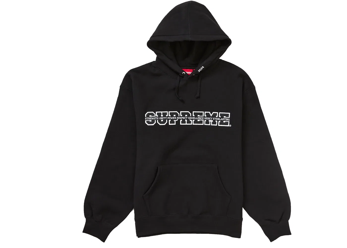 Мужская худи с капюшоном Supreme Collegiate Acronym Sweatshirt, Black