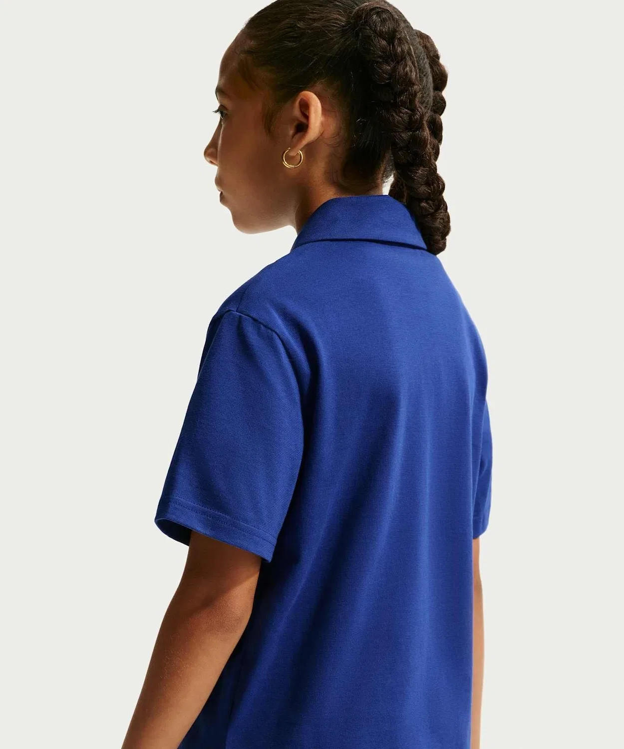 Детская футболка-поло с коротким рукавом хлопковая Nike Sportswear Club, Deep Royal Blue — фото 4