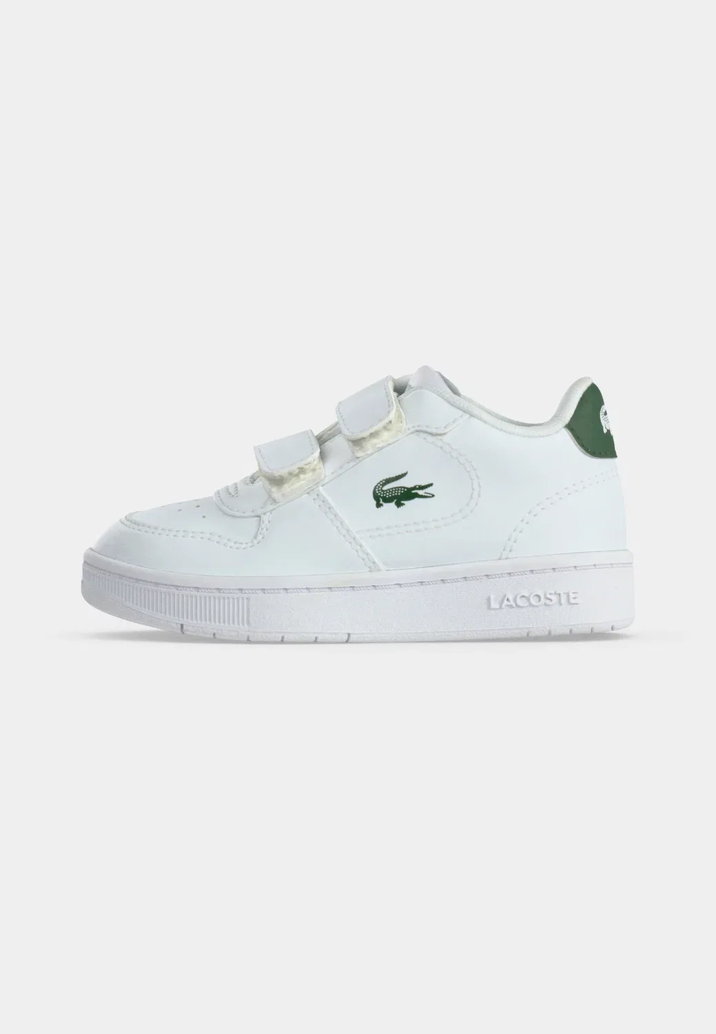 Детские кроссовки на липучках, унисекс Lacoste, White/Dark Green — фото 2