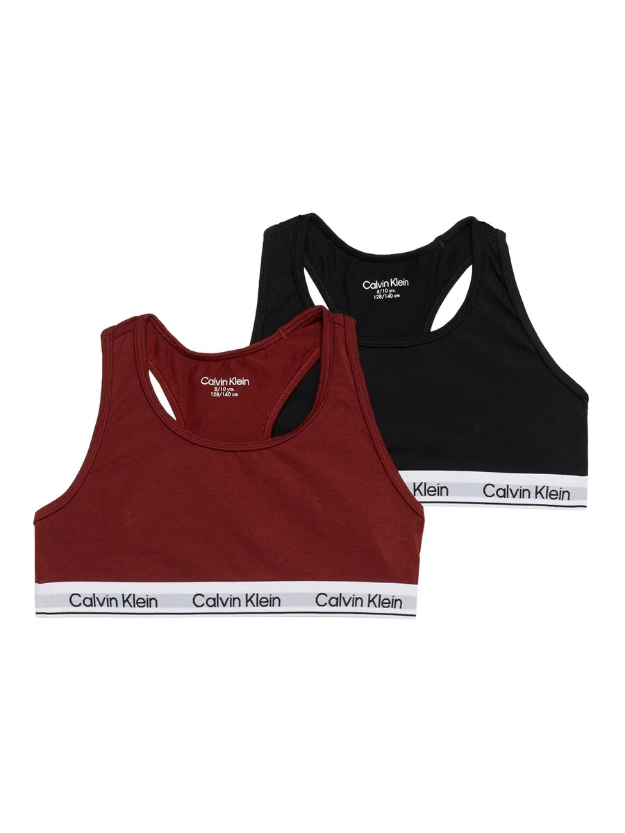 Бюстгальтер-бралетт Calvin Klein Underwear, цвет карминно-красный, черный