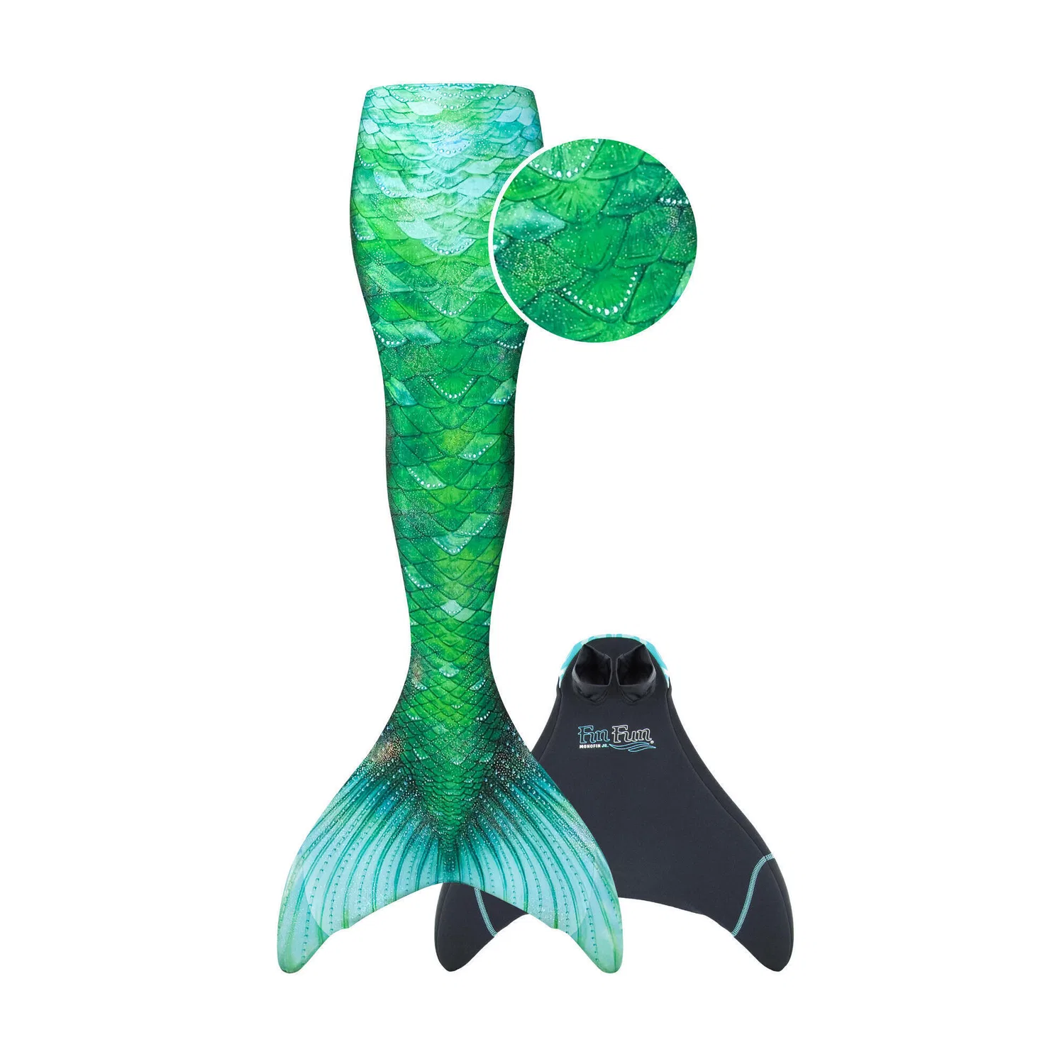 Детский купальник-русалка Limited Edition Island Opal Finfun, Цвет Karibikgrun