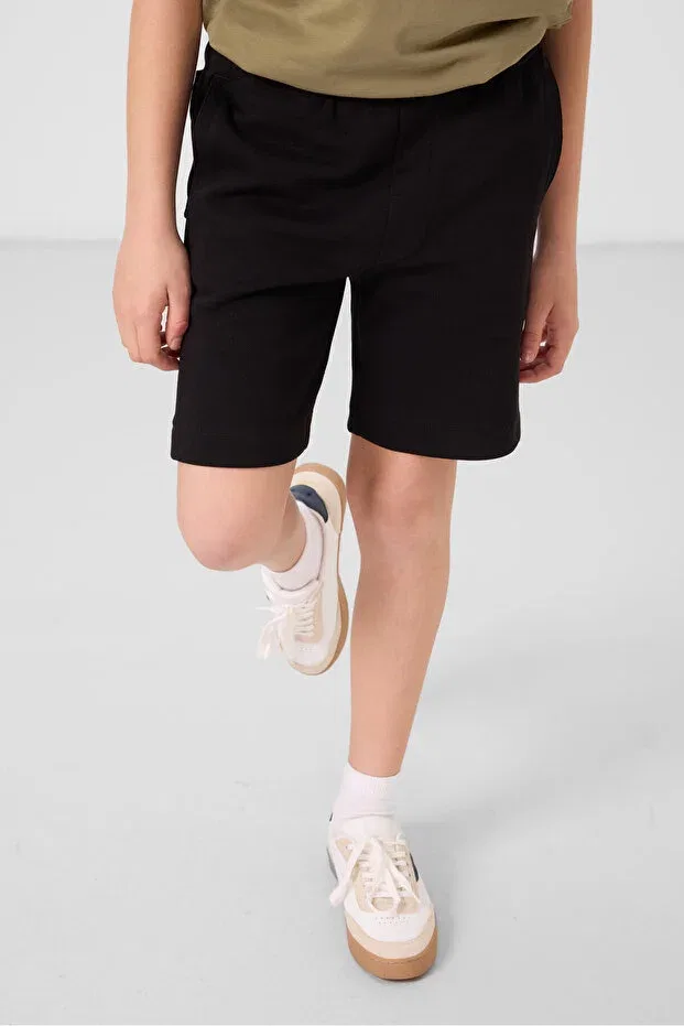 Детские шорты для мальчиков текстурированные Tommy Life, Black — фото 4