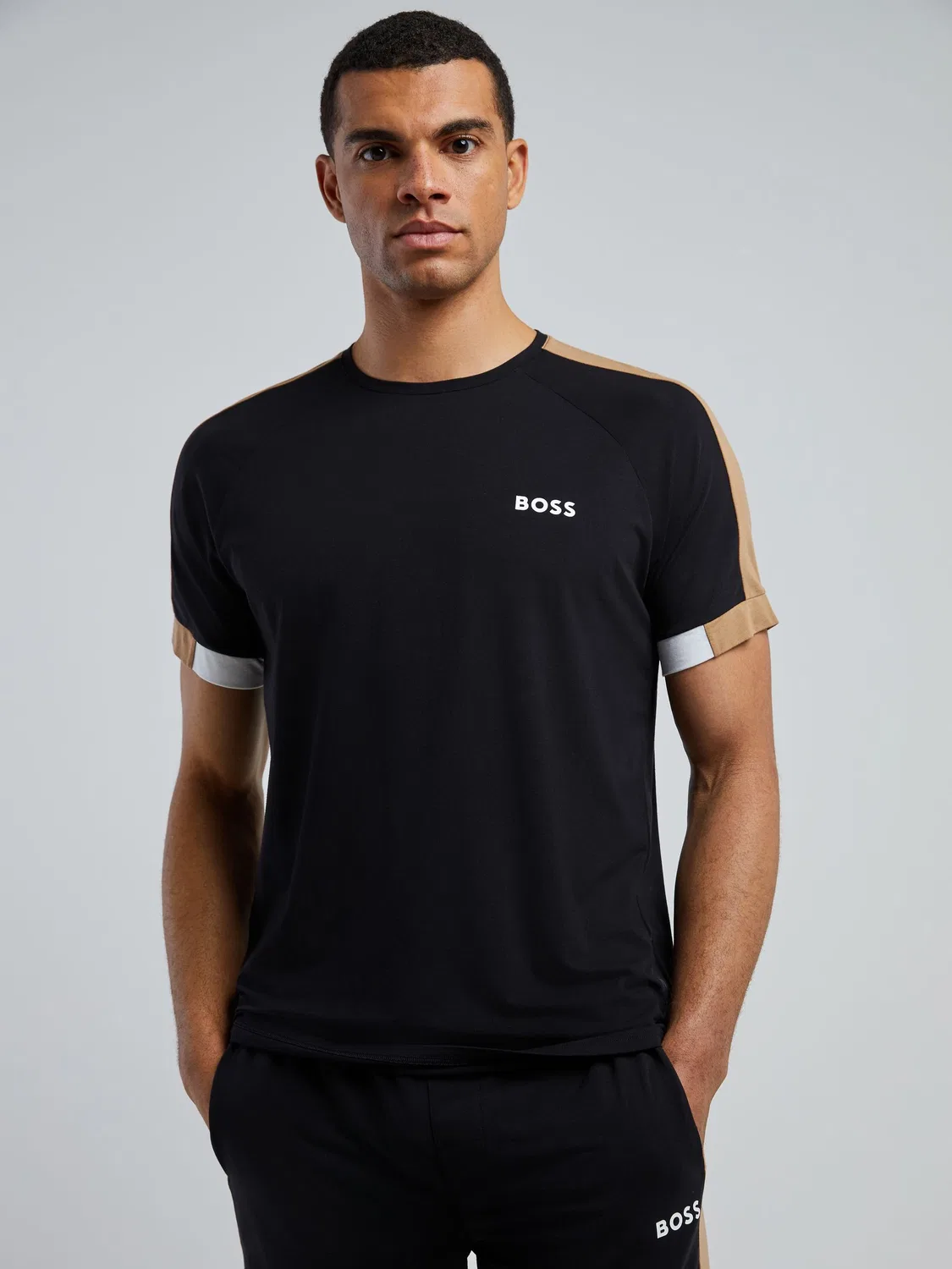 Черная футболка с логотипом BOSS Balance Regular Fit