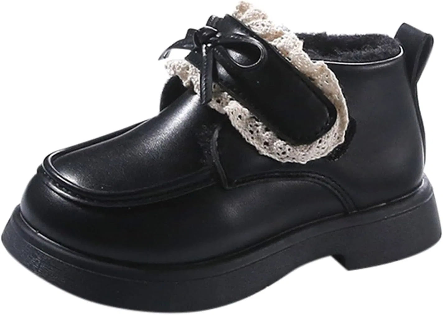 Детские сапоги для девочек с бантом, модель Winter Cute Bowknot Short Dress Boot Low Heel Anti Slip Comfortable Girls Rain Boots Size 13, Black