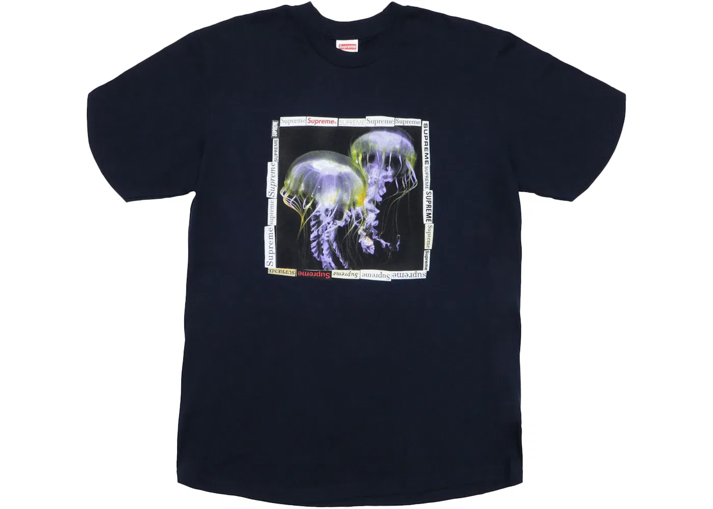 Детская футболка с принтом Supreme Jellyfish Tee, Navy