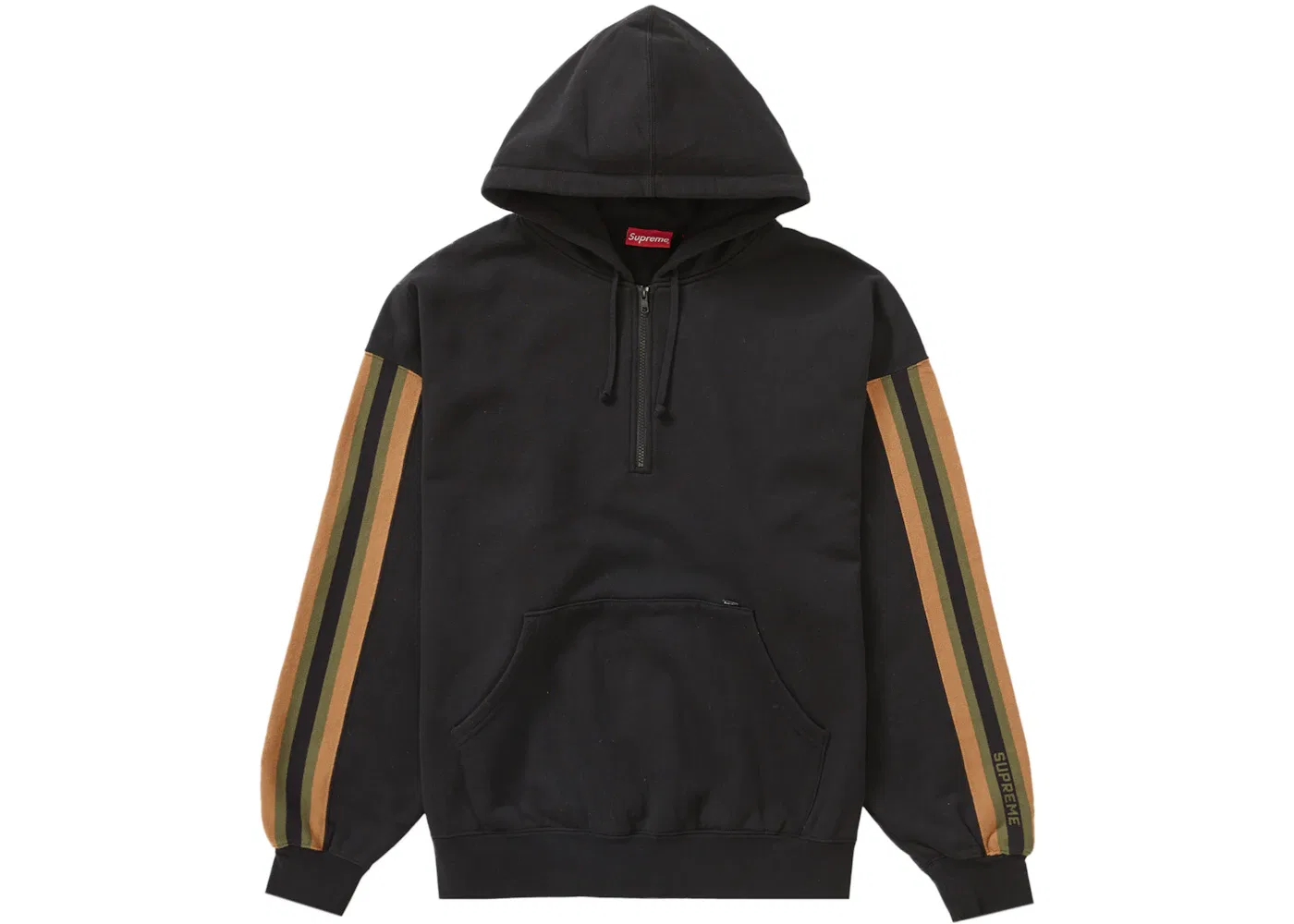 Мужской свитшот на молнии с капюшоном Supreme, Black