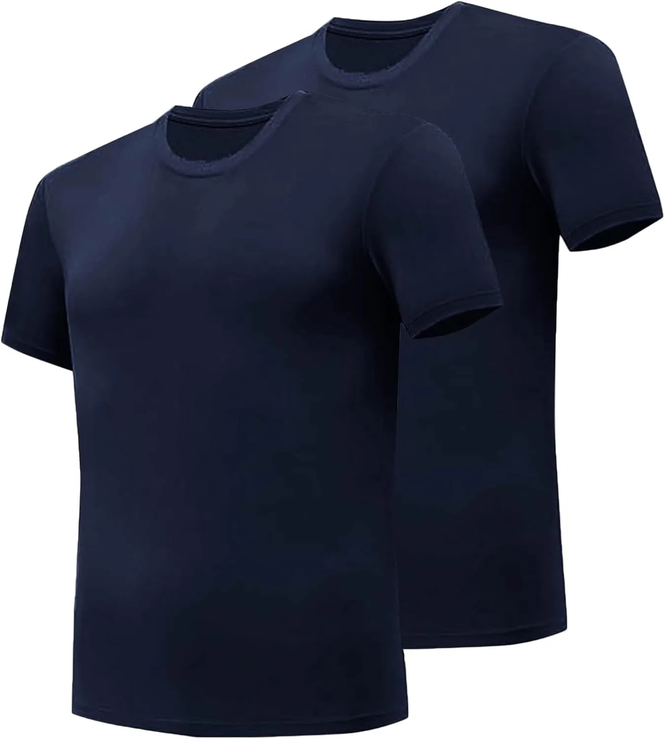 Мужская футболка с круглым вырезом, 2 шт., Navy