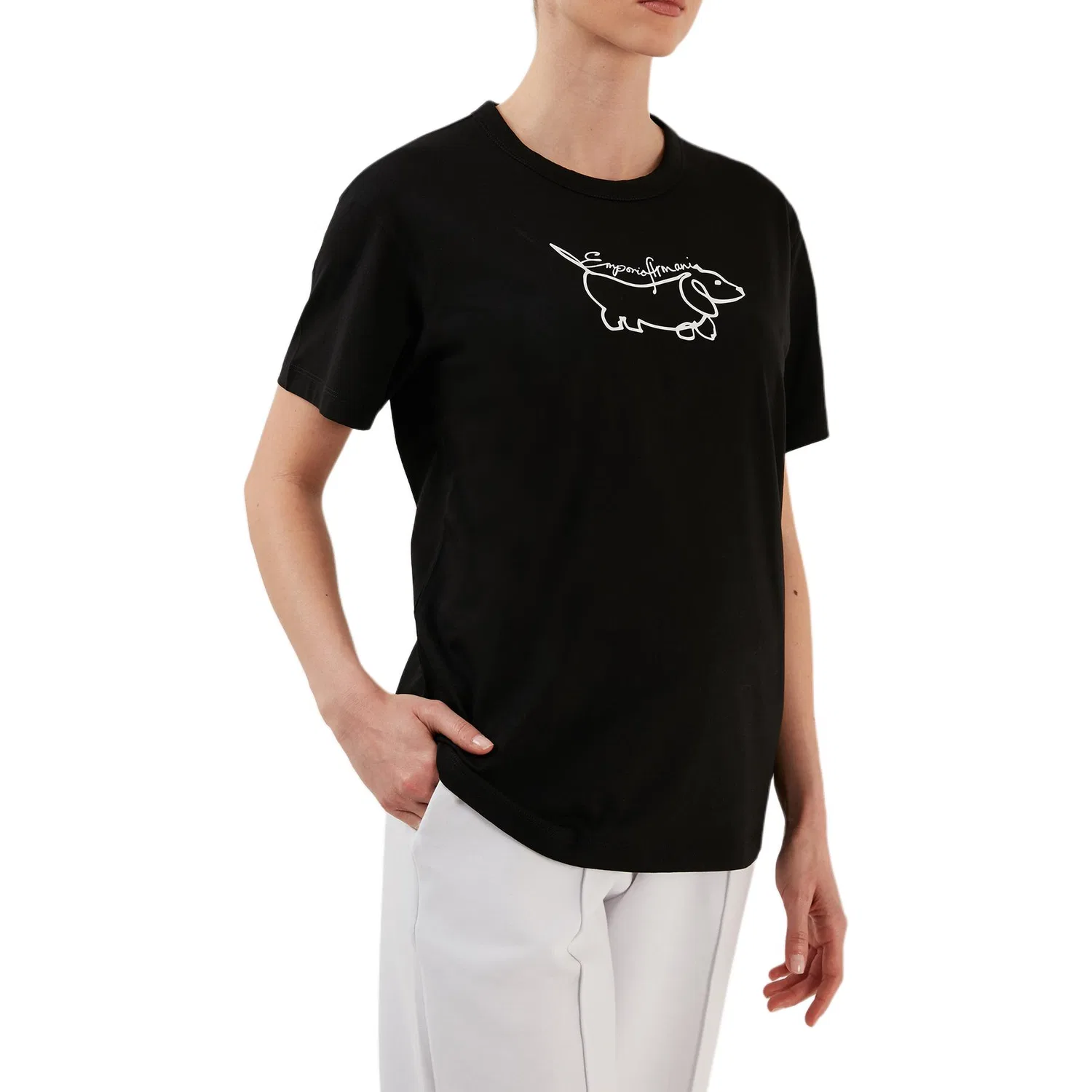 Футболка женская, EMPORIO ARMANI, Black — фото 4
