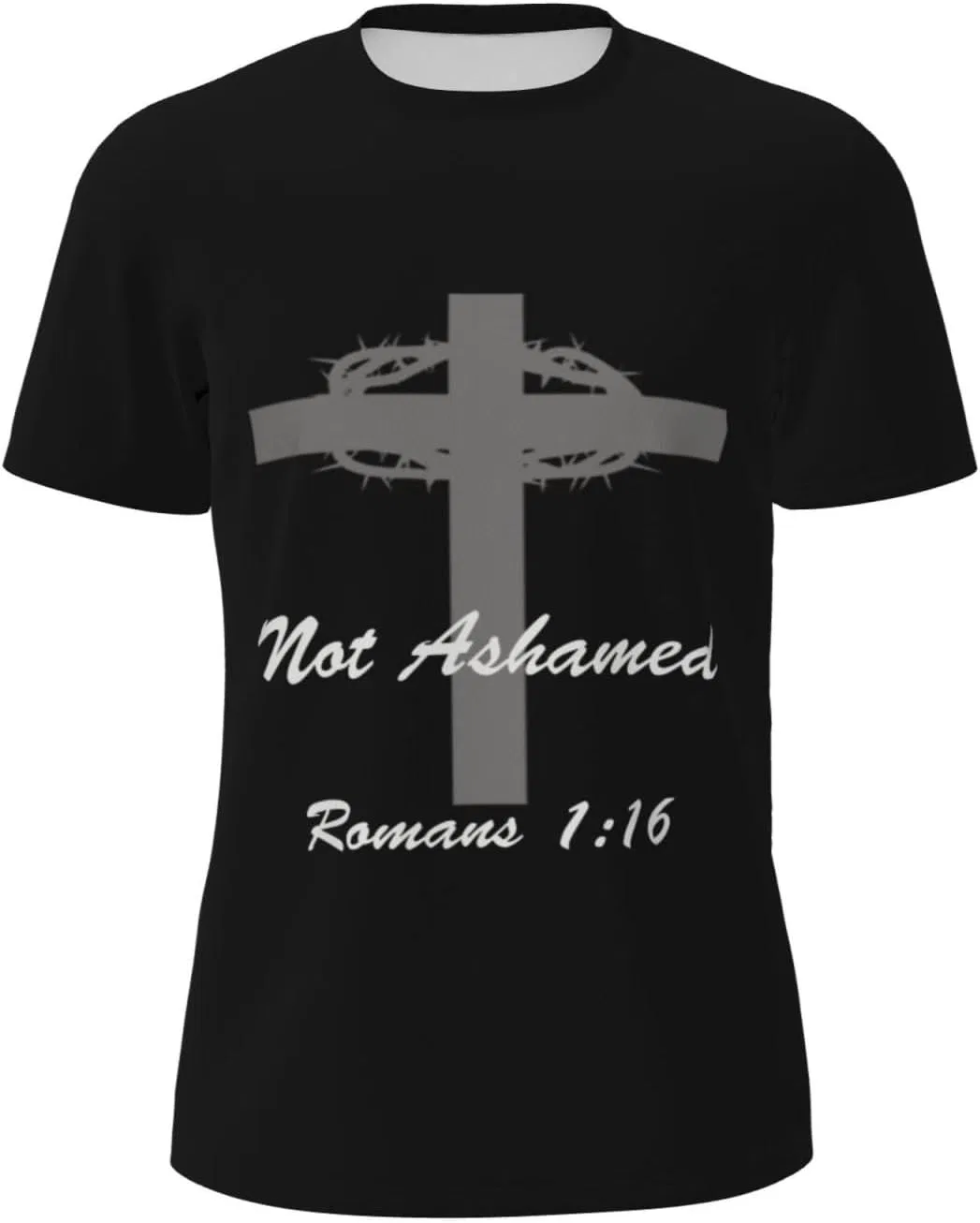 Мужская футболка с сетчатой тканью Letter Print, Religious Christian Faith Jesus1 — фото 2
