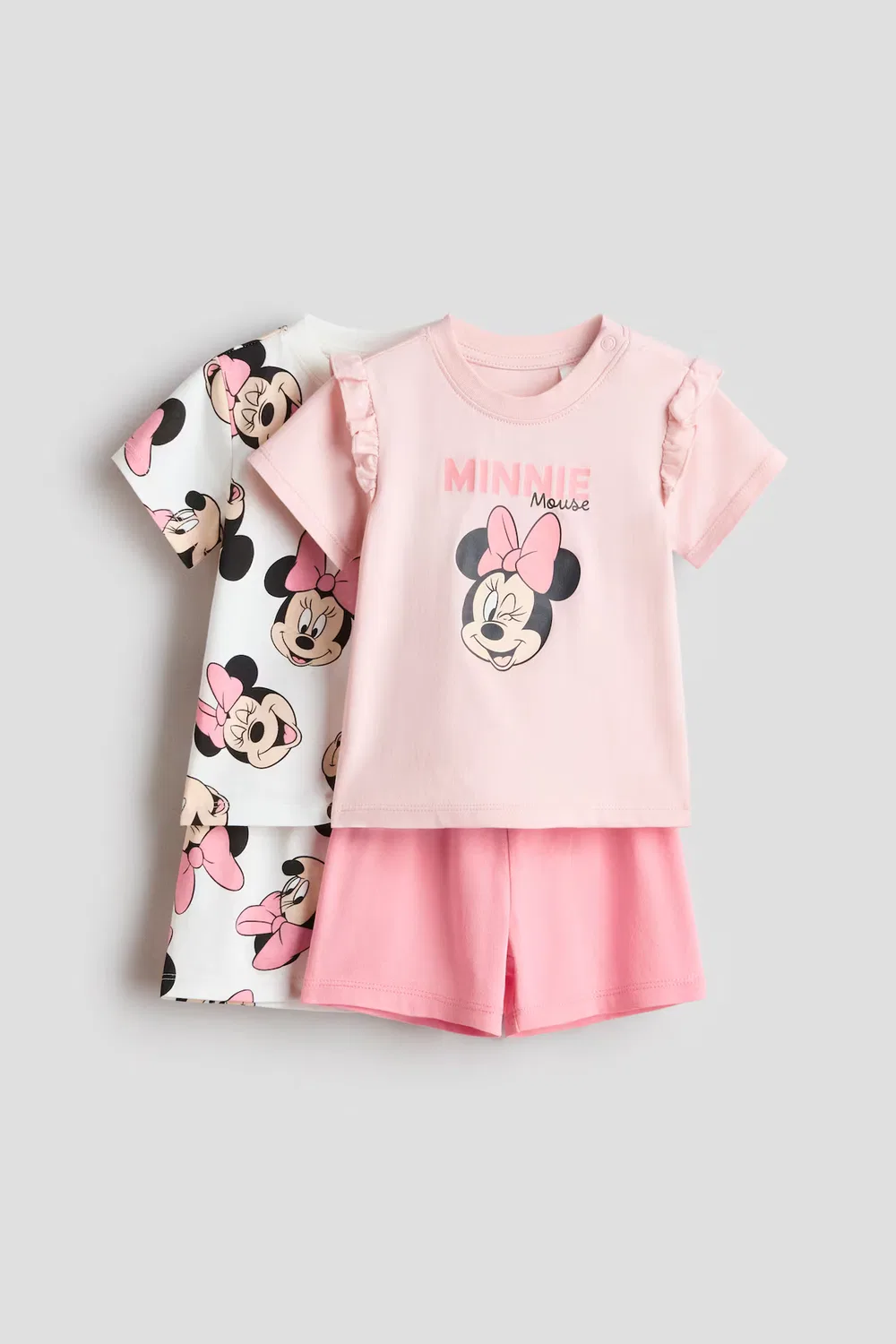 Комплект из 2 коротких шорт с принтом H&M, Hellrosa/Minnie Maus