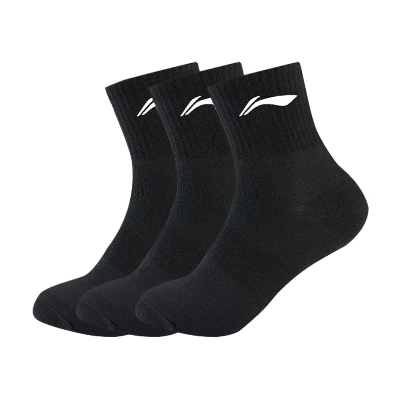 Детские носки 3 шт. Li-Ning, Black Gray — фото 4