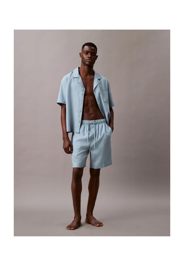 

Льняные пижамные шорты Calvin Klein, синий