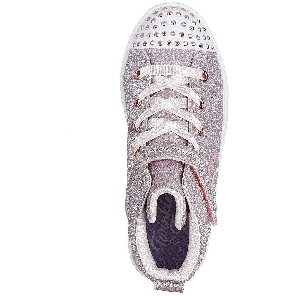 Детские кроссовки с принтом Skechers Heart Steps - Heart Glow, Violett — фото 2