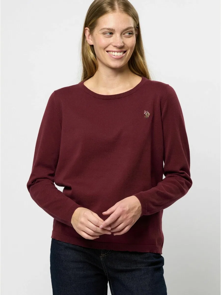 Свитер 'UWMay' бордового цвета U.S. Polo Assn. — фото 3