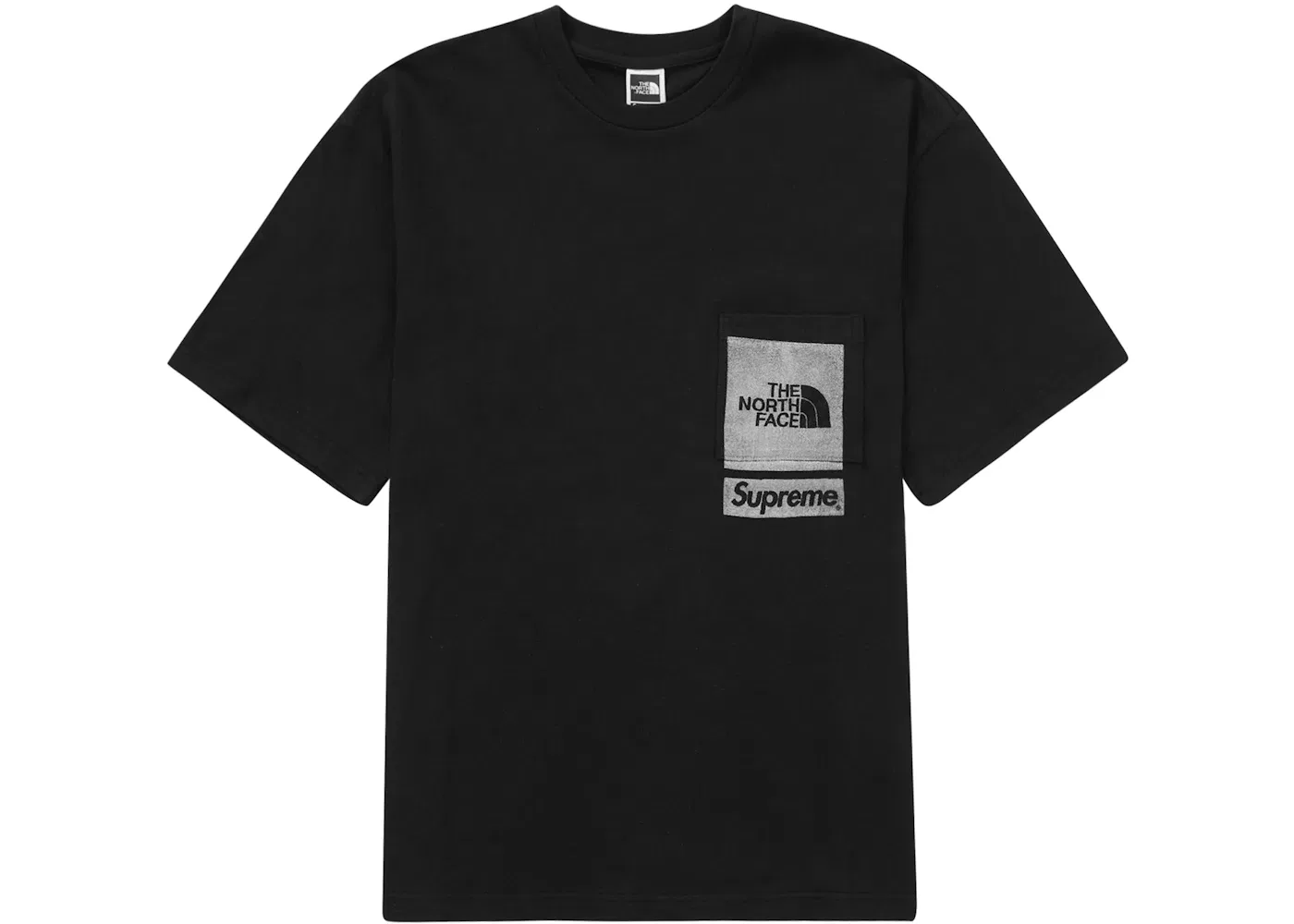 Мужская футболка с нагрудным карманом Supreme The North Face Printed Pocket Tee Supreme, Black