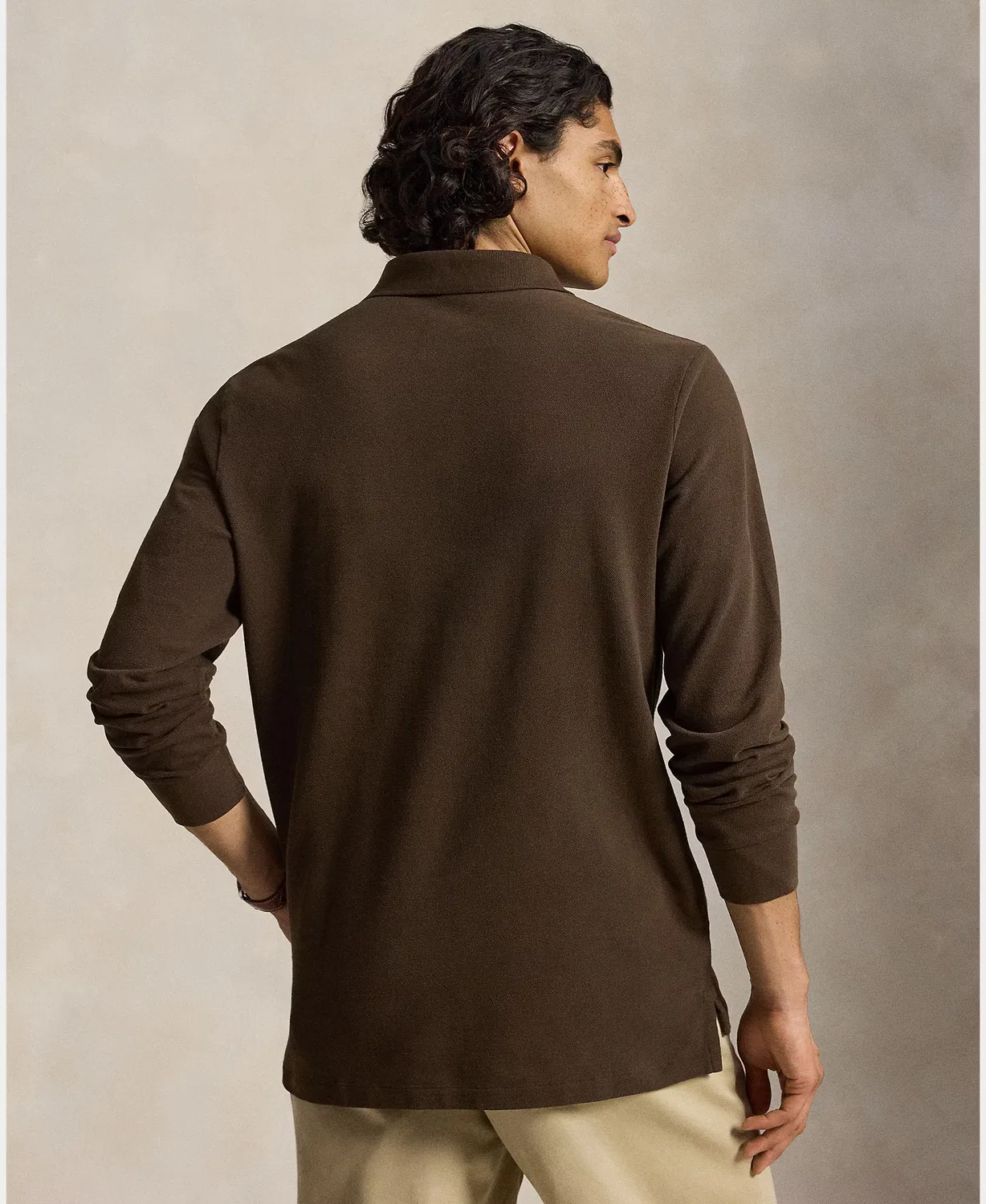 Рубашка с длинным рукавом, Polo Piqué Fit, Polo Ralph Lauren, темно-коричневый — фото 2