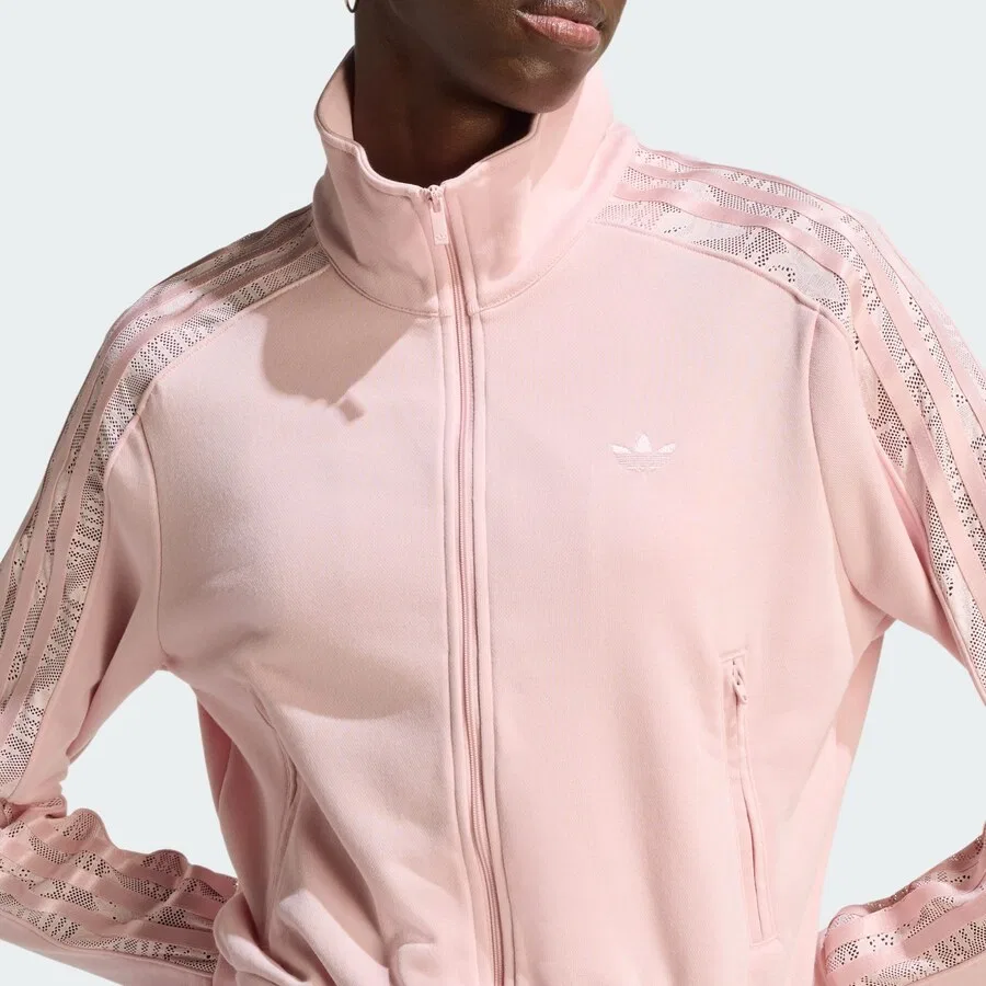 Худи на молнии ADIDAS ORIGINALS 'Firebird' в розовом цвете — фото 4