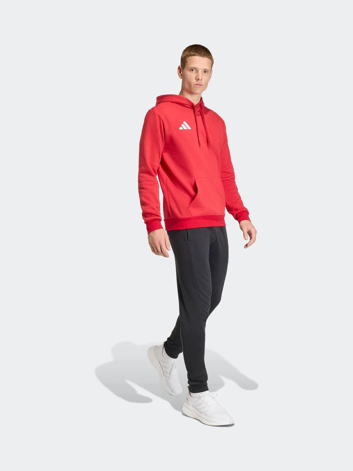 Худи флисовое с капюшоном Entrada 26 adidas, красный — фото 3
