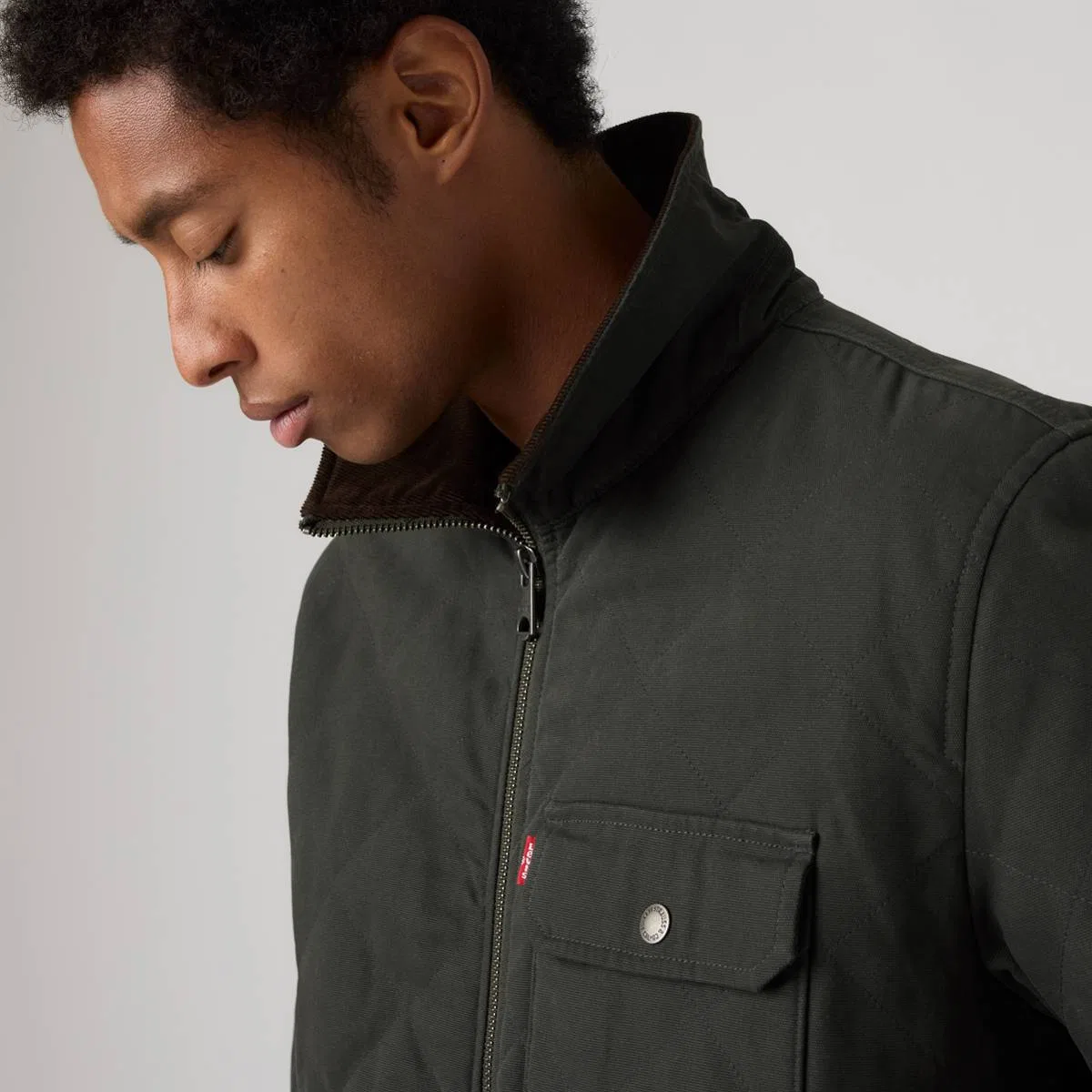 Стеганая куртка в стиле амбара Levi's, Forest Night - Green — фото 2