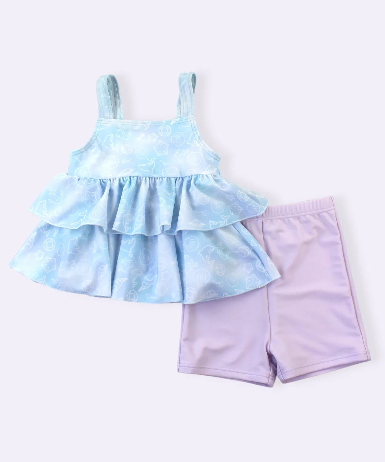 Детский раздельный купальник с горошком, модель SKAPE, Blue