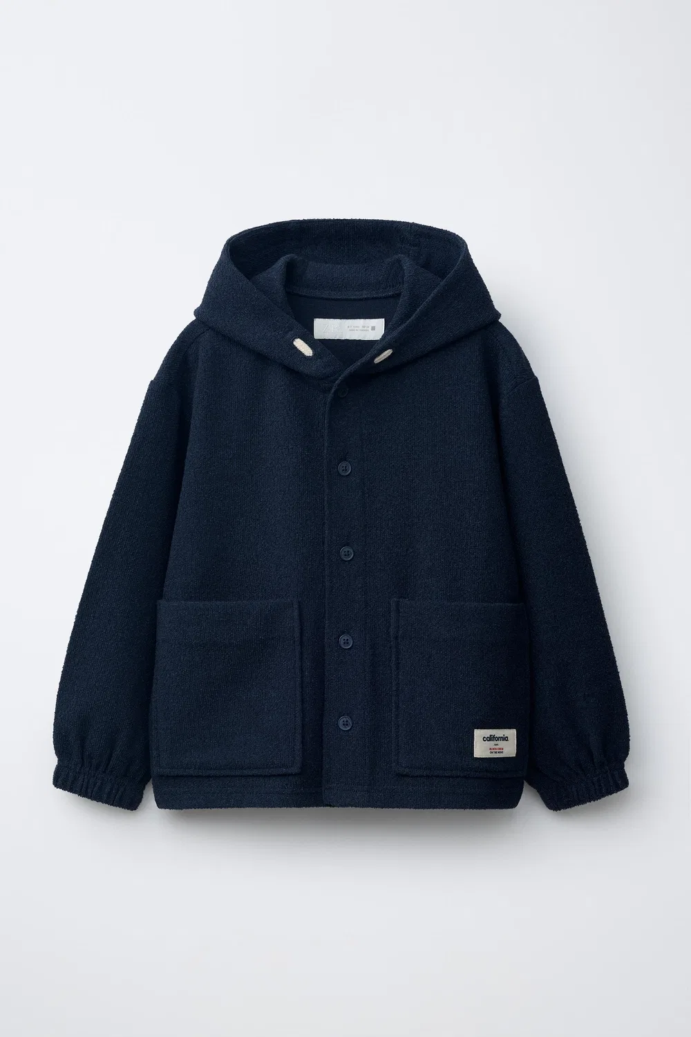 Деревенская рубашка с капюшоном ZARA, Navy Blue