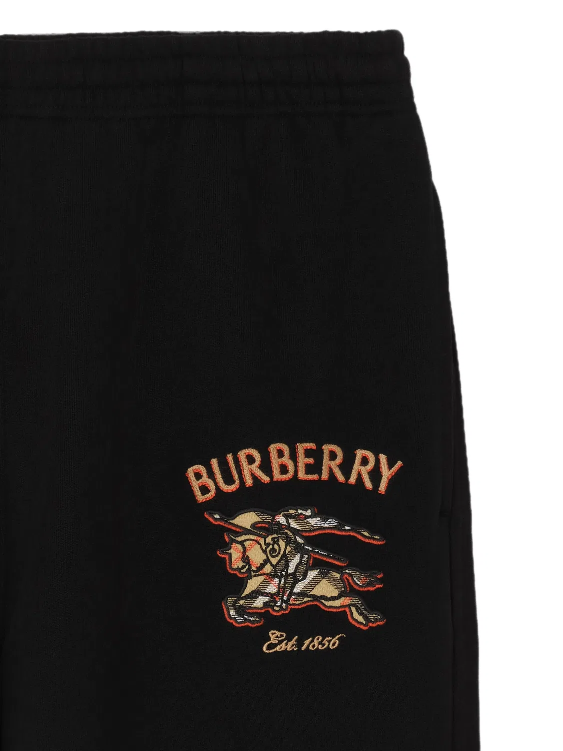 Хлопковые спортивные брюки в клетку с логотипом Knight Burberry, черный — фото 2