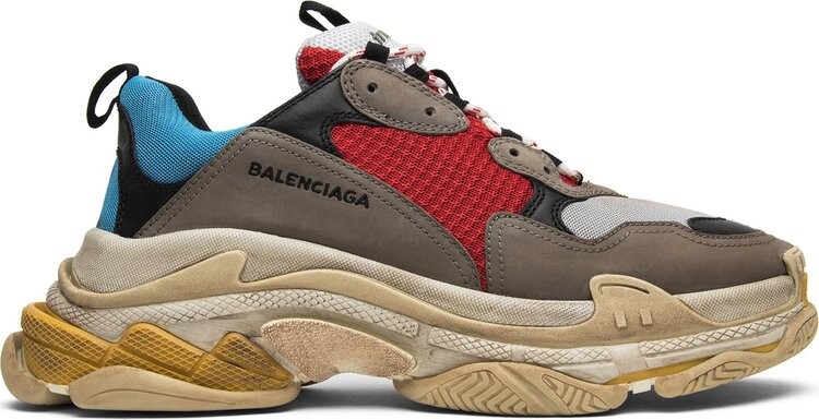 

Кроссовки Balenciaga Triple S Sneaker Blue Red 2018, разноцветный