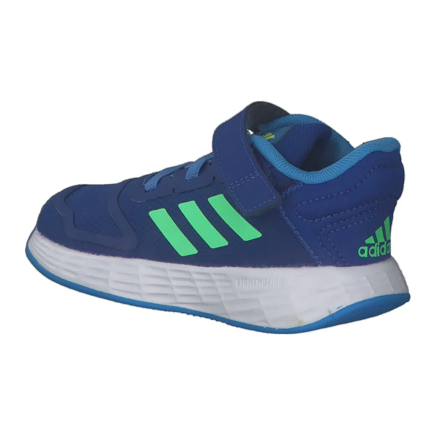 Детские кроссовки для мальчиков с шнуровкой Duramo 10 El I Adidas, Royal Blue Beam Green Pulse Blue — фото 3
