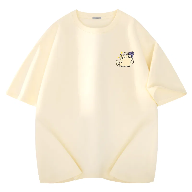 Детская футболка с круглым вырезом Ma Blow Cat Chest Logo MINISO, Glacier Blue — фото 3