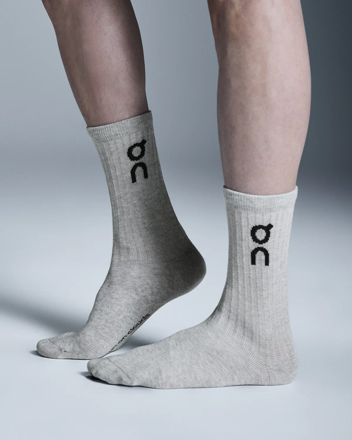 Детские носки высокие с логотипом, комплект из 3 пар, Logo Sock High 3P, On, Heather Gray — фото 3