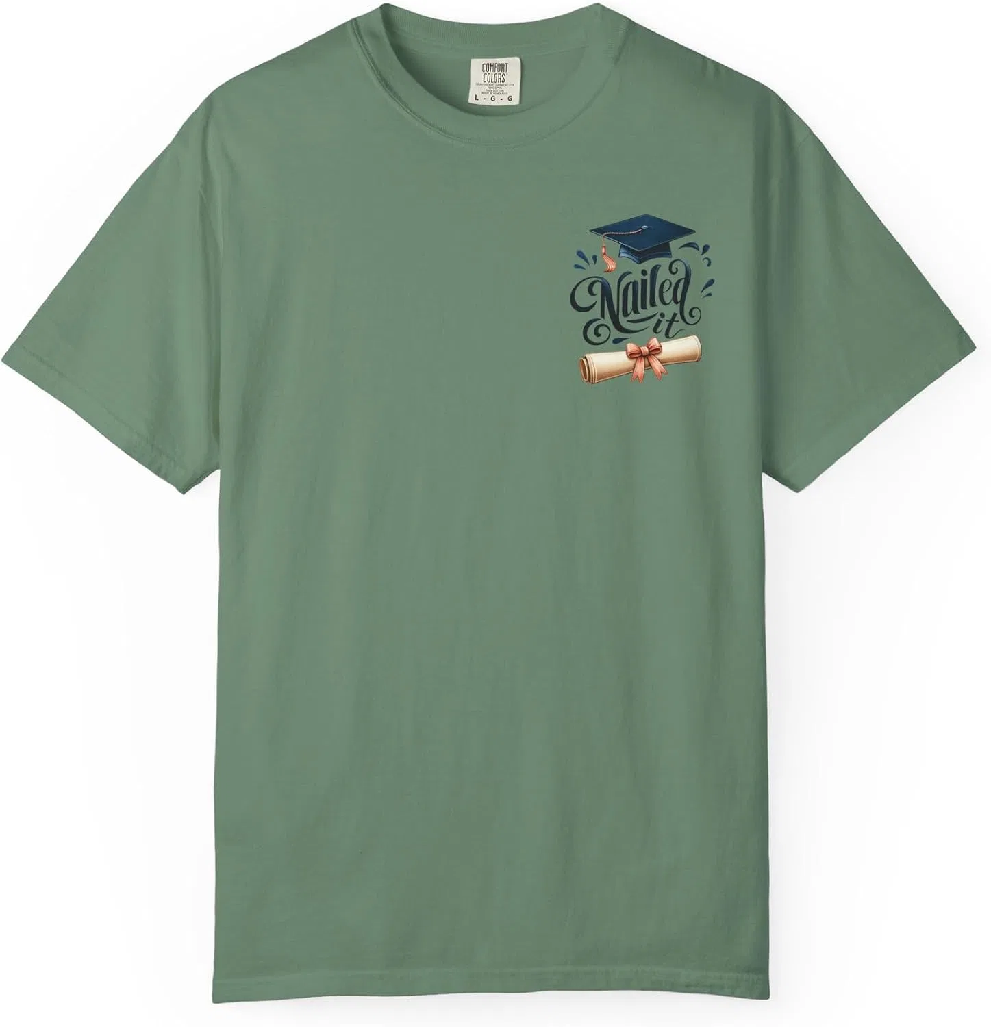 Унисекс футболка с принтом Graduation Celebration Comfort Colors, Light Green