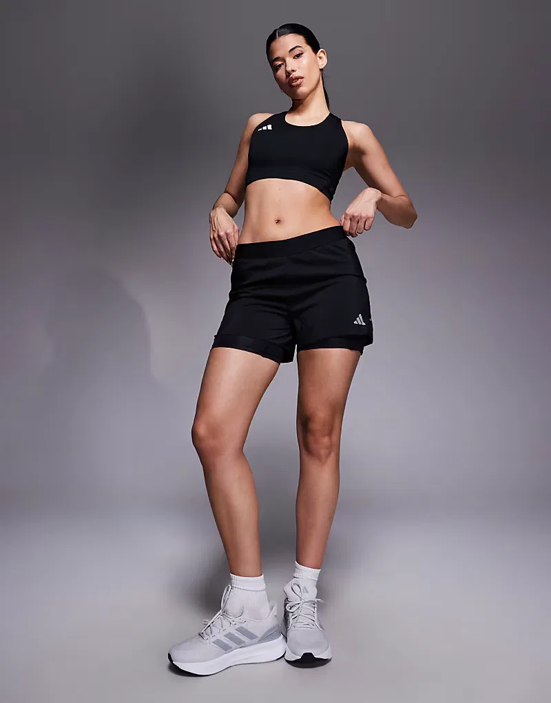 Беговые шорты Adidas Running essentials 2-в-1, черный — фото 3