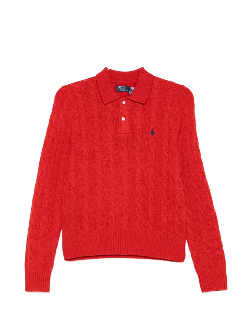 Поло-свитер с косами от Polo Ralph Lauren, красный