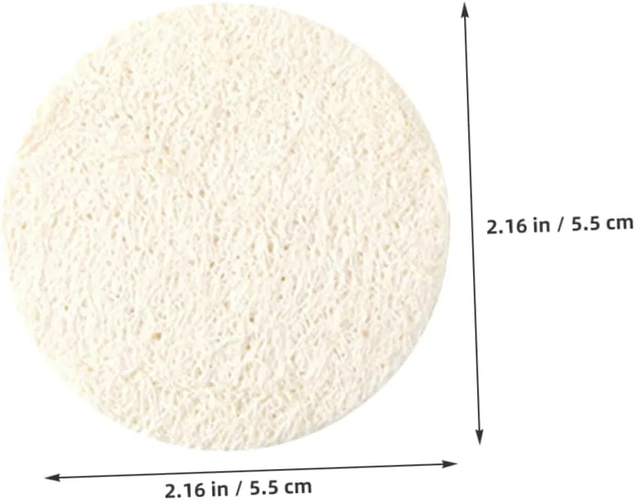 Набор скрабовых спонжей для лица, STOBAZA, 10 шт, 5.5x5.5x0.3 см, Beige — фото 2
