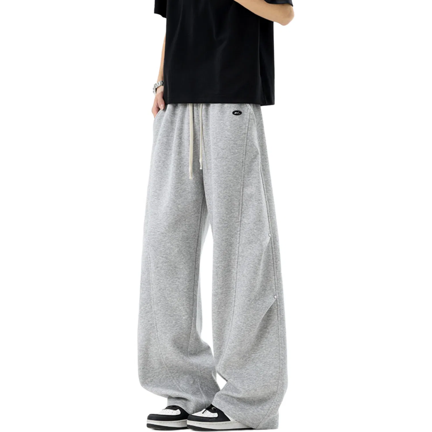 Детские трикотажные спортивные штаны с принтом Knitted Sweatpants WARRIOR Black DIY Badge — фото 3