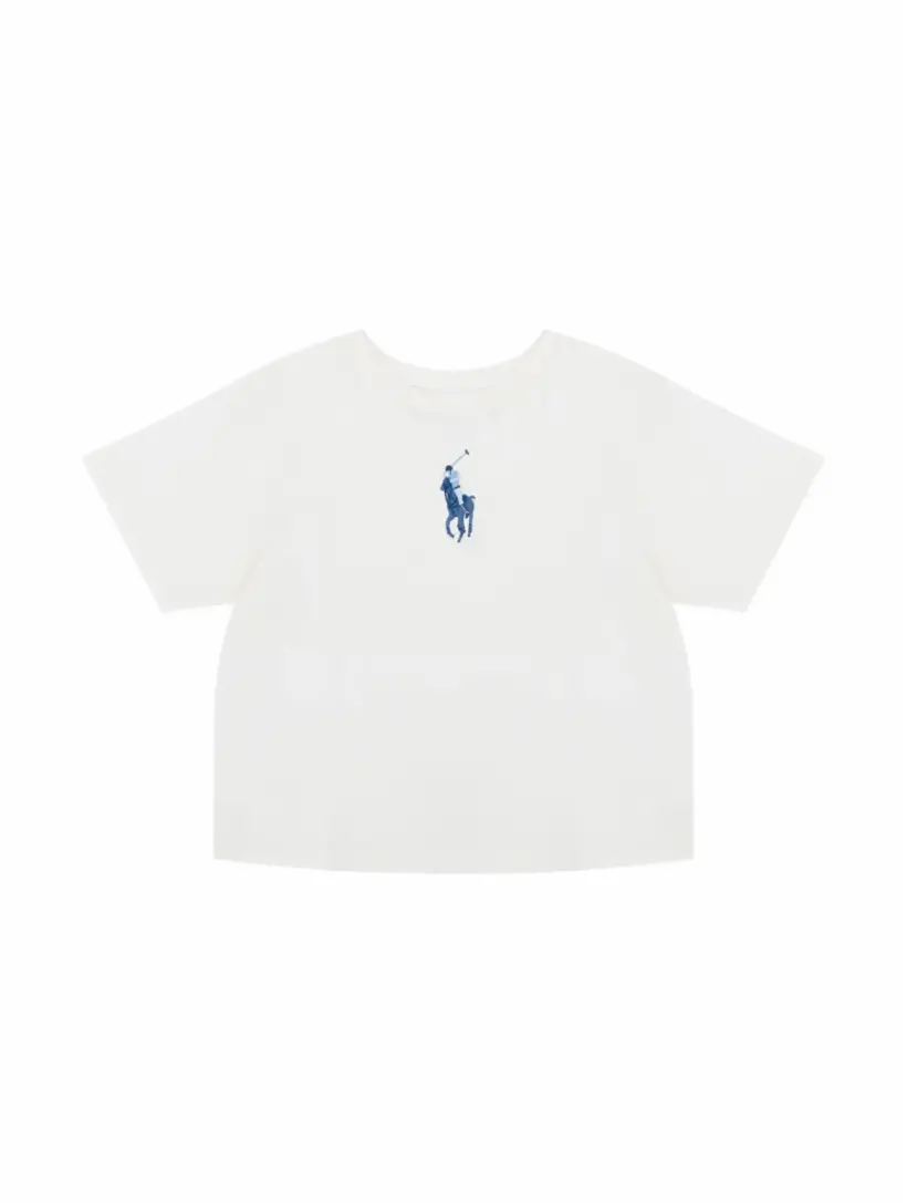 

Хлопковая футболка с логотипом Ralph Lauren, белый
