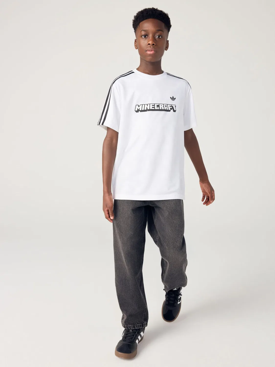 Футболка с жаккардовым узором, свободного кроя, adidas Originals, белый — фото 2