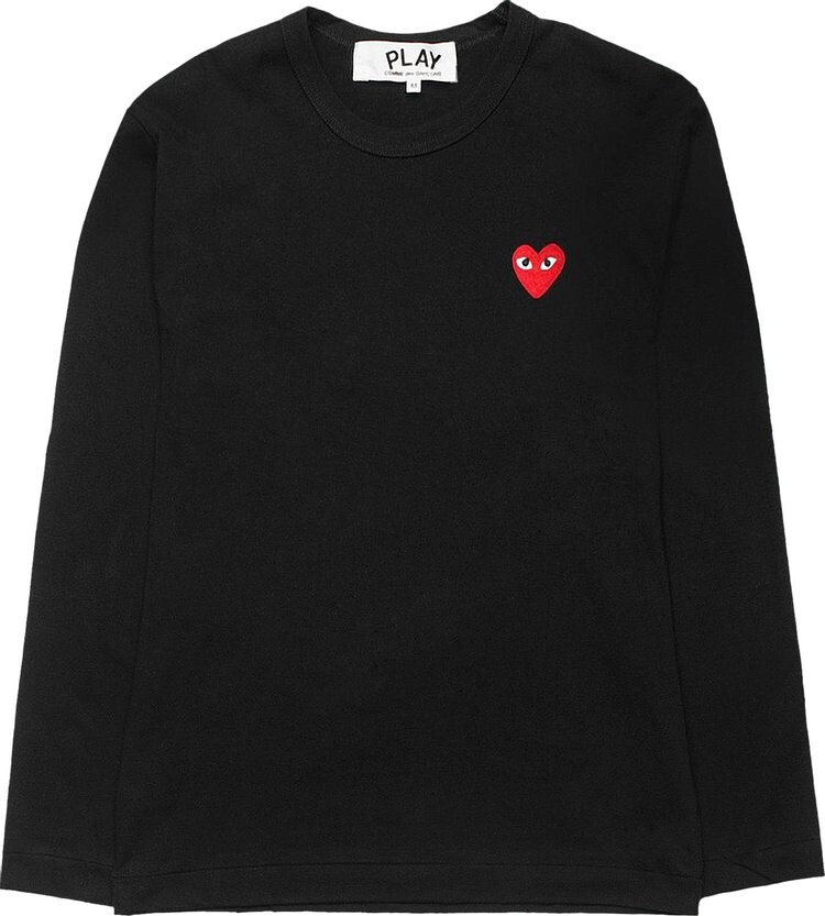 

Футболка Comme des Garçons PLAY Long-Sleeve T-Shirt 'Black', черный