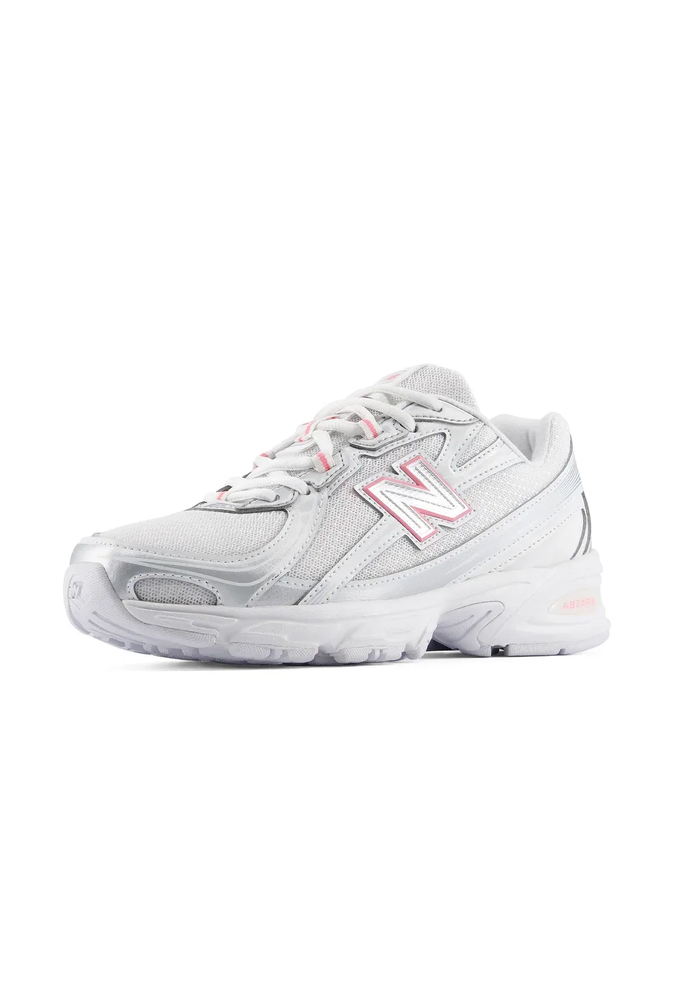 740 унисекс - кроссовки New Balance, Silver Metallic / Signal Pink — фото 2