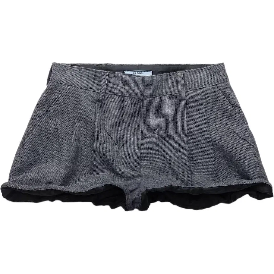 Женские шорты с логотипом PRADA, Anthracite Gray