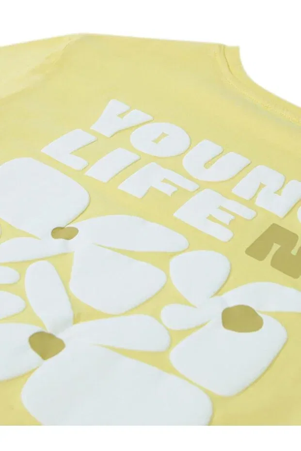 Детская футболка для девочек с принтом Young Life Printed Civil Girls, Light Yellow — фото 2