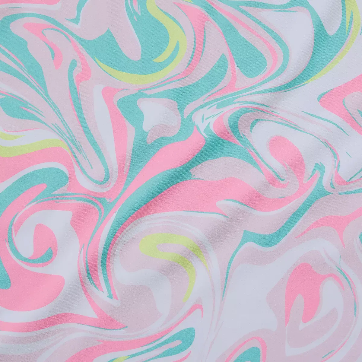 Детский комплект для плавания с коротким рукавом Lands' End, Light Pink Multi Swirl — фото 3