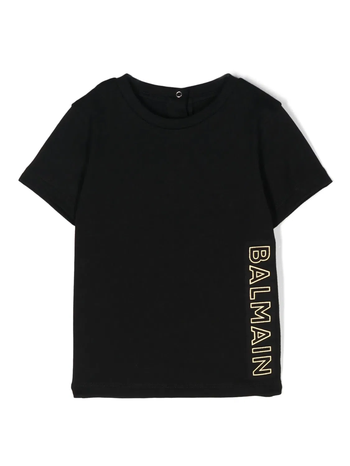 Футболка с тисненым логотипом Balmain, черный