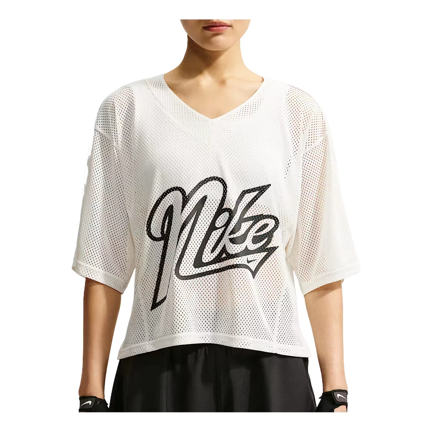 Женская футболка оверсайз из Dri-FIT Nike One Sail, белый