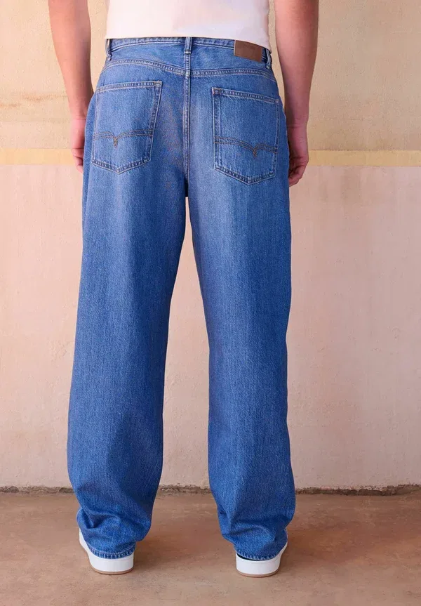 Джинсы свободного кроя Baggy fit Next, mid blue, синий — фото 2
