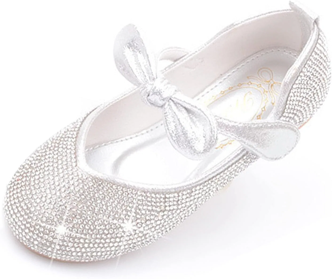 Детские туфли для девочек с блестками Cadidi Dinos, Silvery